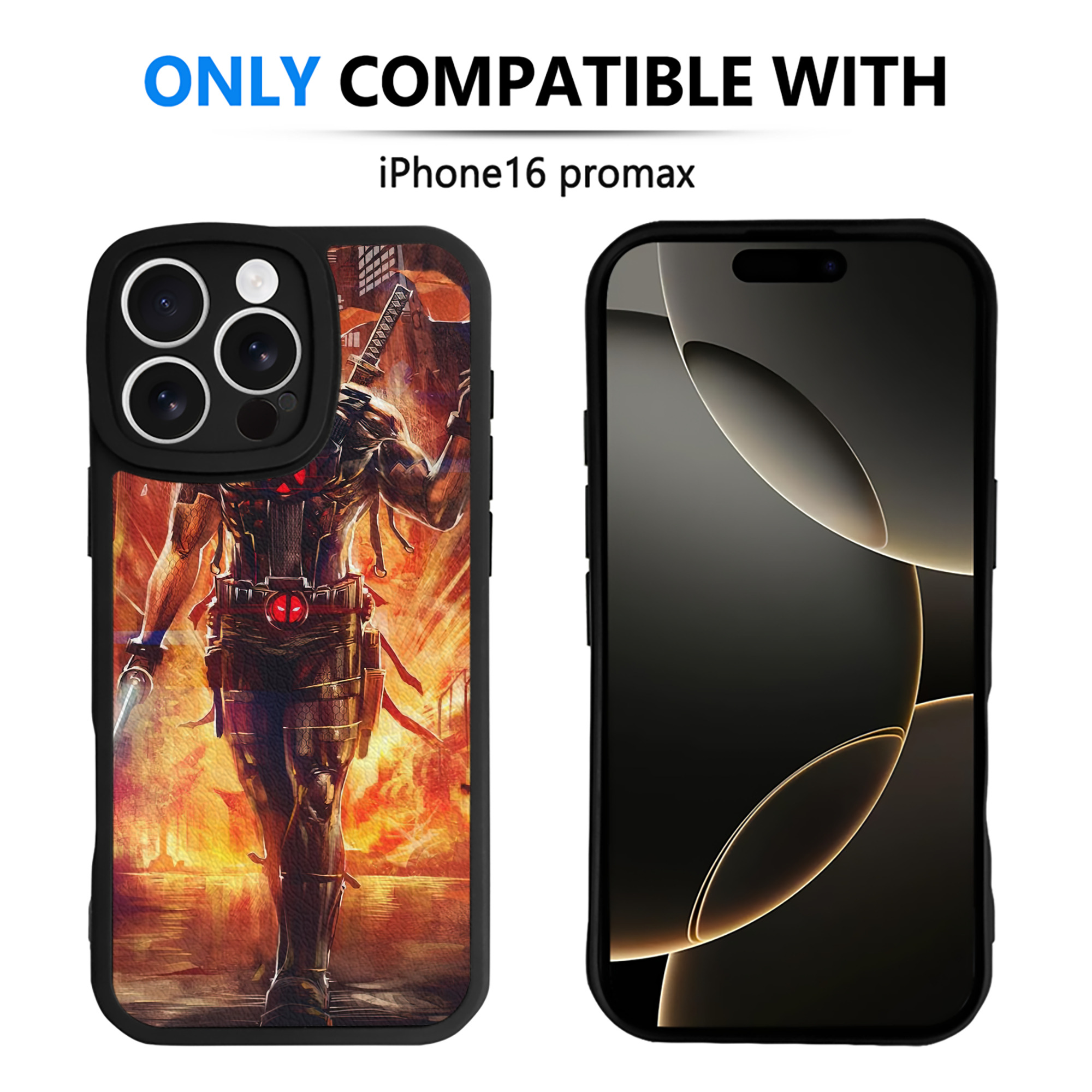 （画像用） Deadpool デッドプール 【iPhone 16シリーズ対応】シリコンスマホケース（レザー調） 材質：シリコン